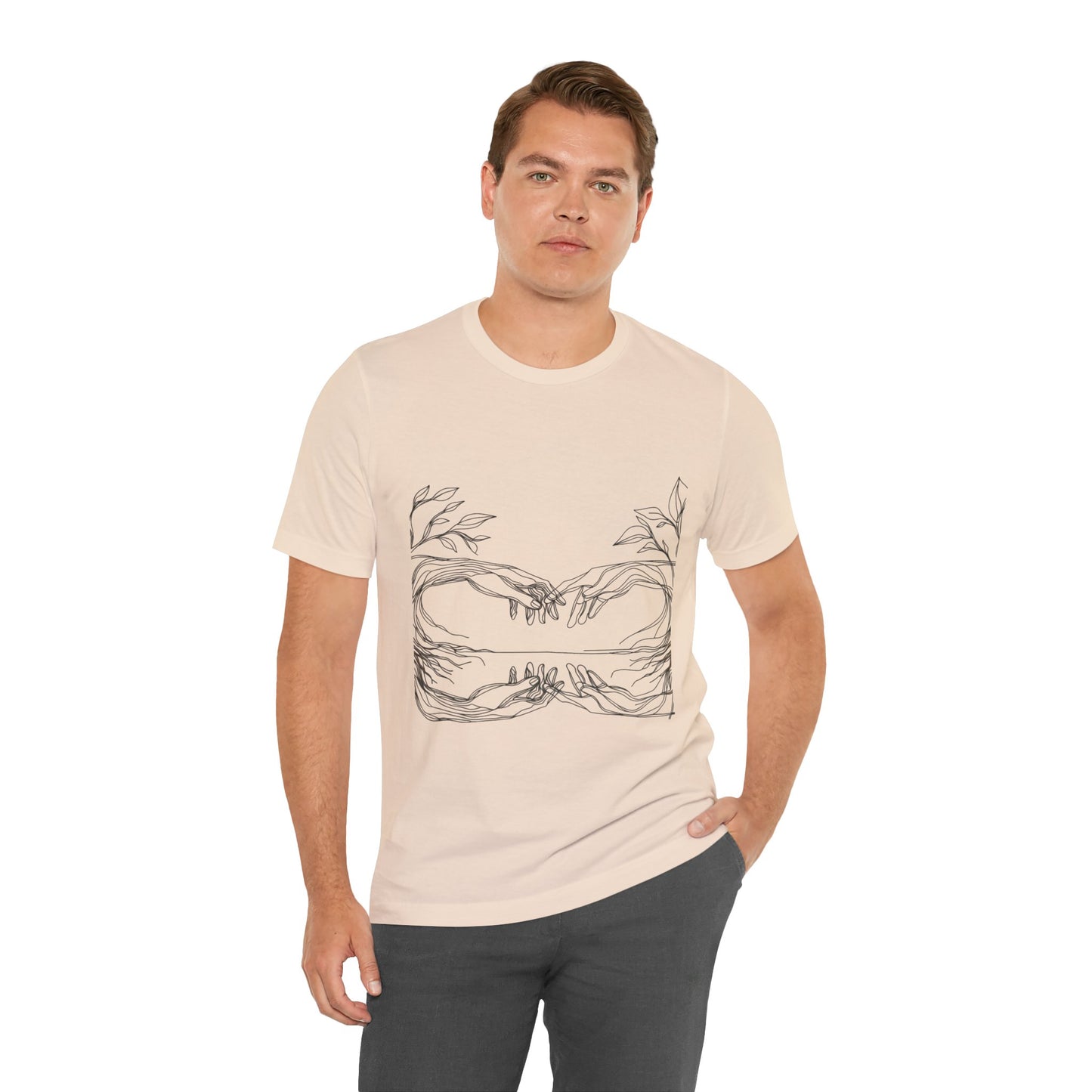 Artistic Hands Unisex Jersey Tee - Perfect Gift for Art Lovers, Casual Wear, Nature Lovers, Birthdays, Housewarming