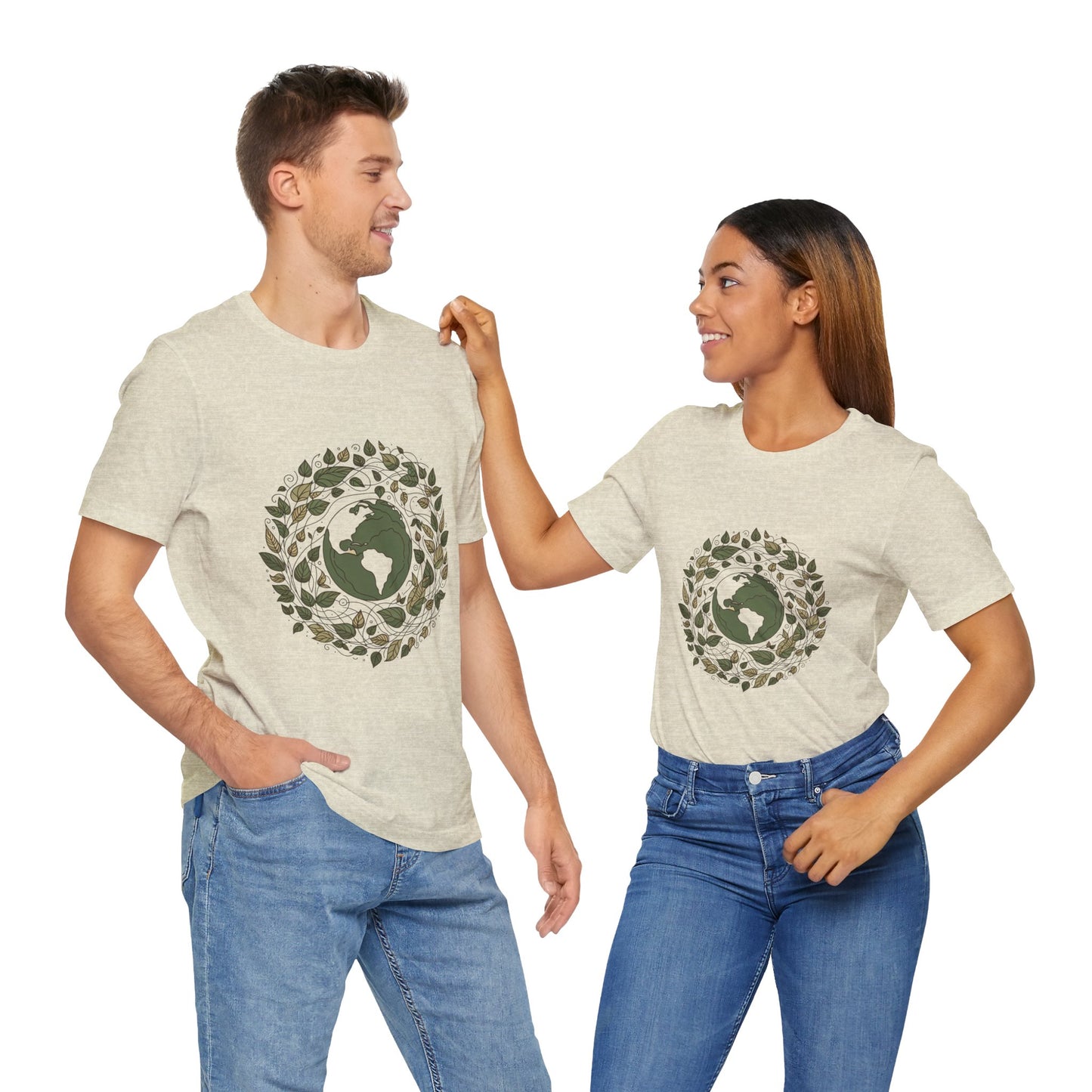 Earth in Bloom Tee – Minimalist One-Line Planet Wrapped in Vines | Arte Vert Designs