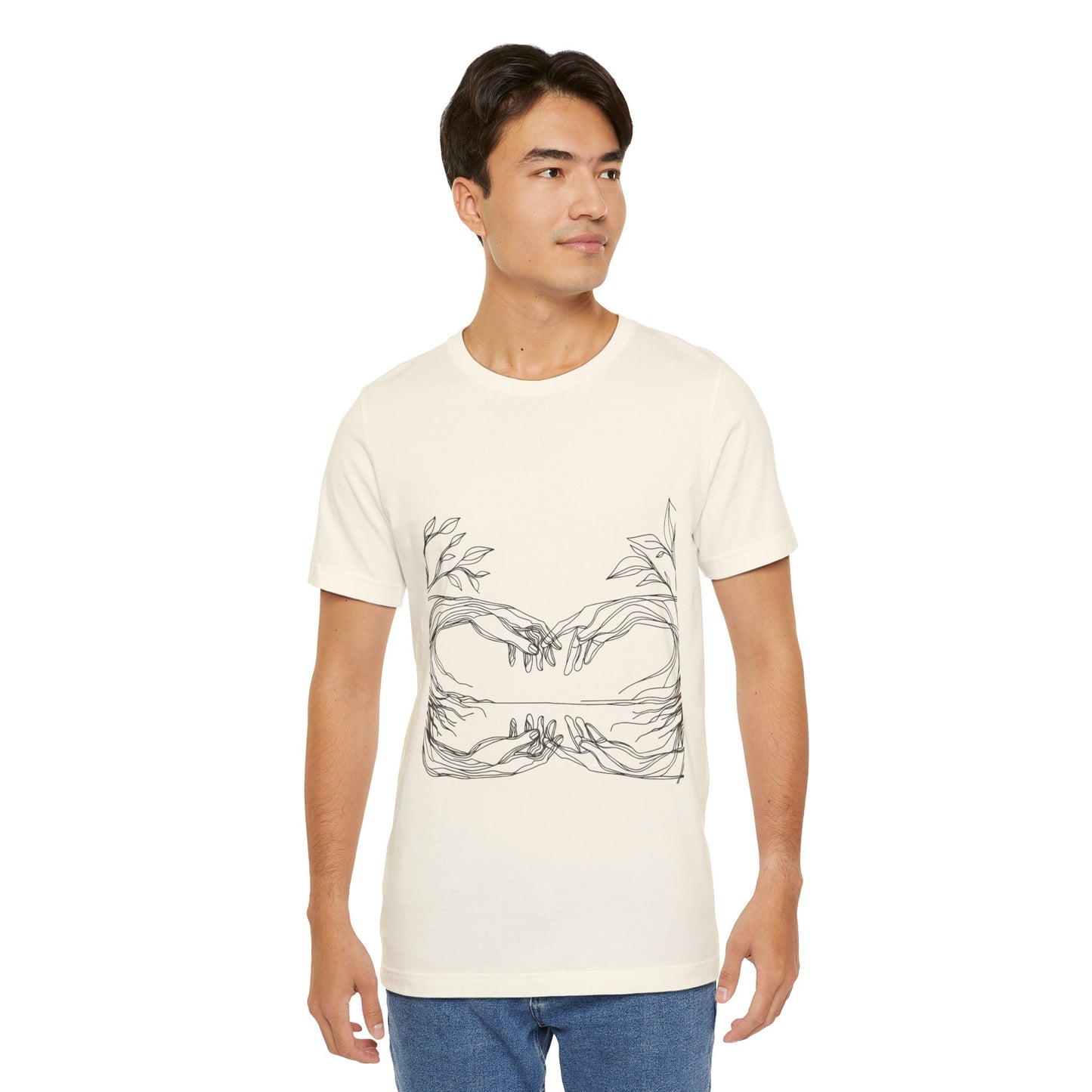 Artistic Hands Unisex Jersey Tee - Perfect Gift for Art Lovers, Casual Wear, Nature Lovers, Birthdays, Housewarming