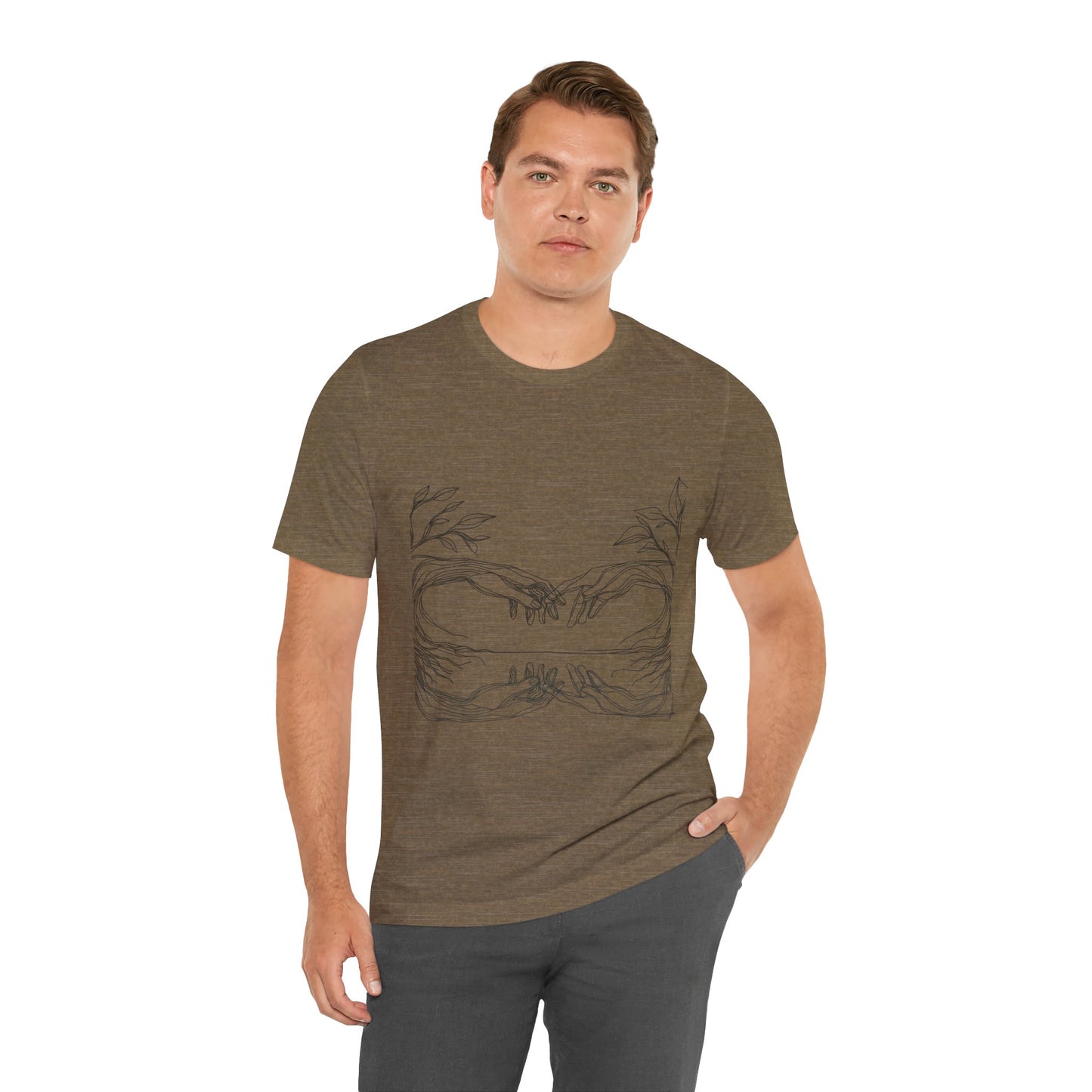 Artistic Hands Unisex Jersey Tee - Perfect Gift for Art Lovers, Casual Wear, Nature Lovers, Birthdays, Housewarming