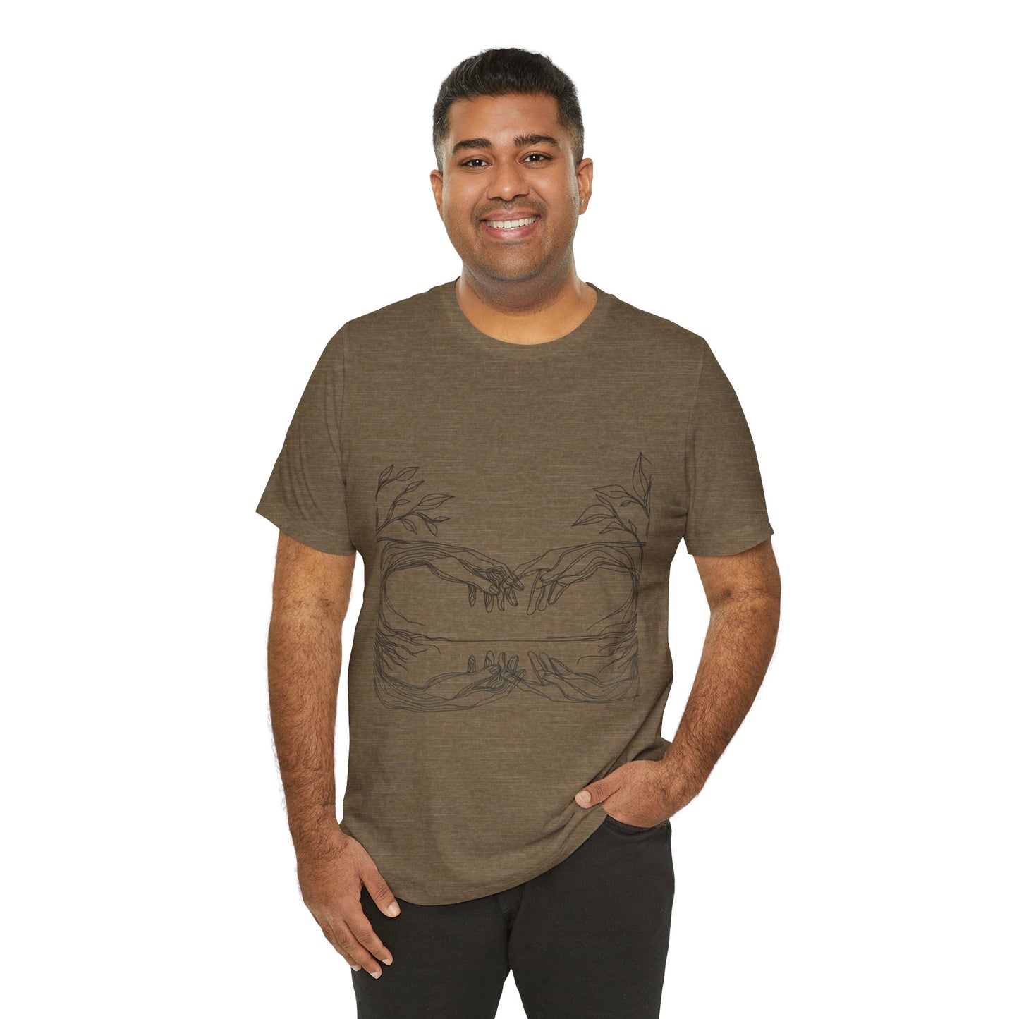 Artistic Hands Unisex Jersey Tee - Perfect Gift for Art Lovers, Casual Wear, Nature Lovers, Birthdays, Housewarming