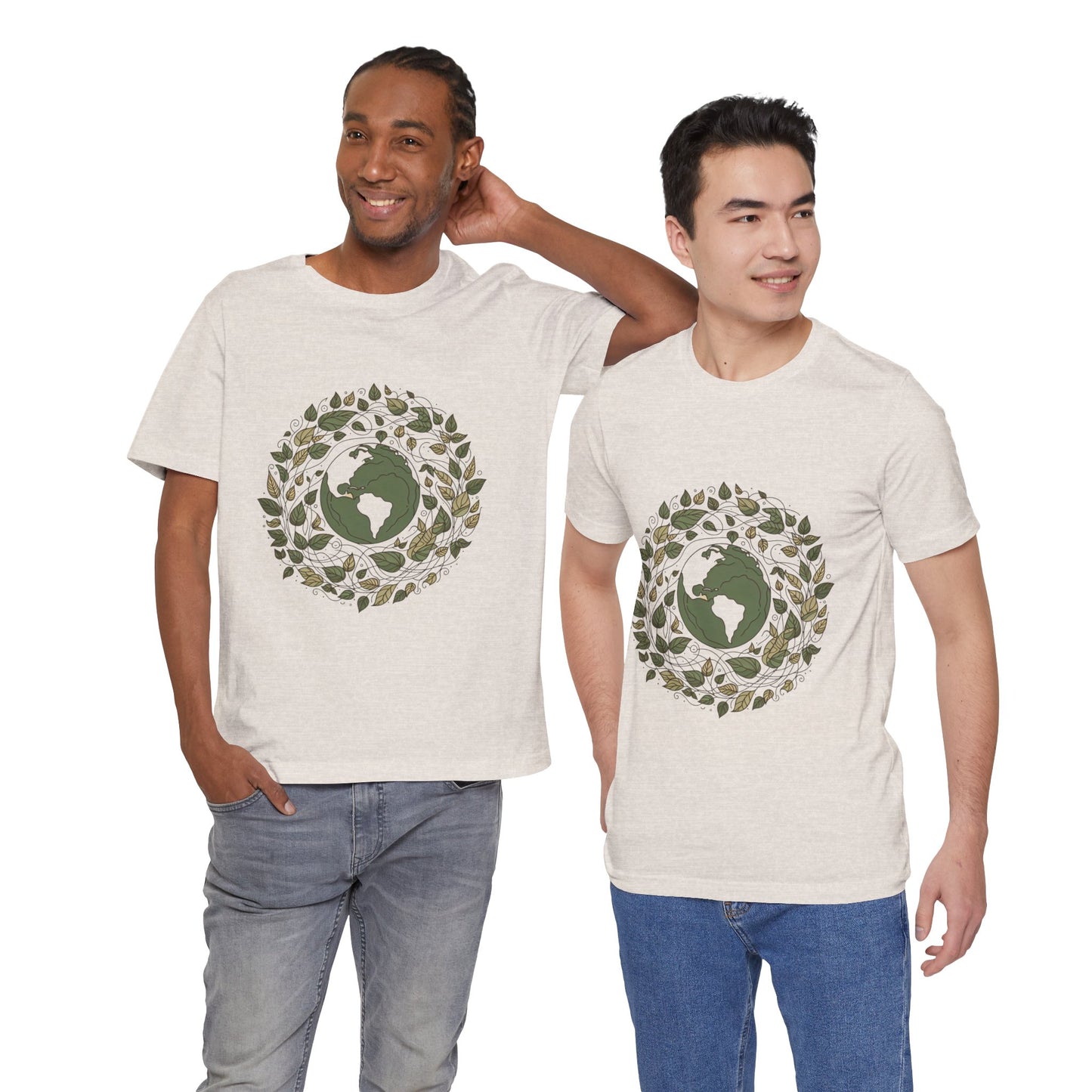 Earth in Bloom Tee – Minimalist One-Line Planet Wrapped in Vines | Arte Vert Designs