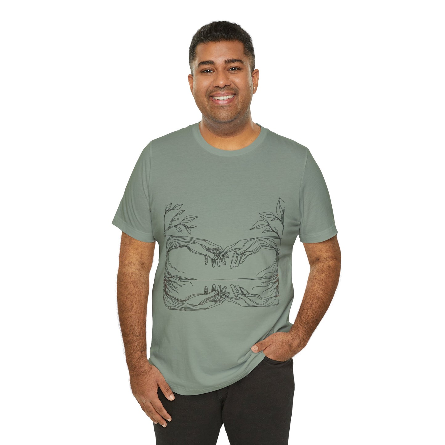 Artistic Hands Unisex Jersey Tee - Perfect Gift for Art Lovers, Casual Wear, Nature Lovers, Birthdays, Housewarming