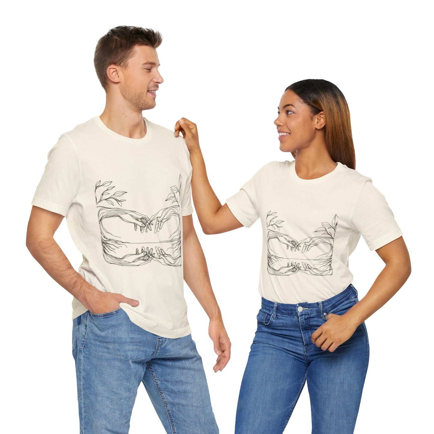 Artistic Hands Unisex Jersey Tee - Perfect Gift for Art Lovers, Casual Wear, Nature Lovers, Birthdays, Housewarming