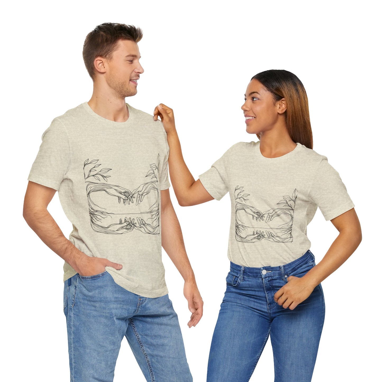 Artistic Hands Unisex Jersey Tee - Perfect Gift for Art Lovers, Casual Wear, Nature Lovers, Birthdays, Housewarming