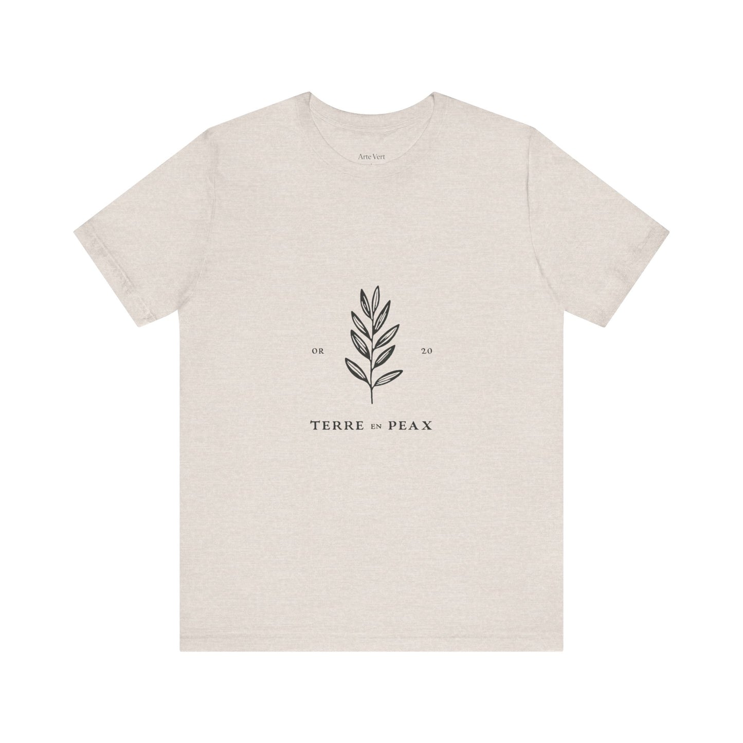 Nature-Inspired Unisex T-Shirt: Terre et Paix Botanical Tee, Eco-Friendly Gift, Casual Wear, Earth Day, Nature Lover