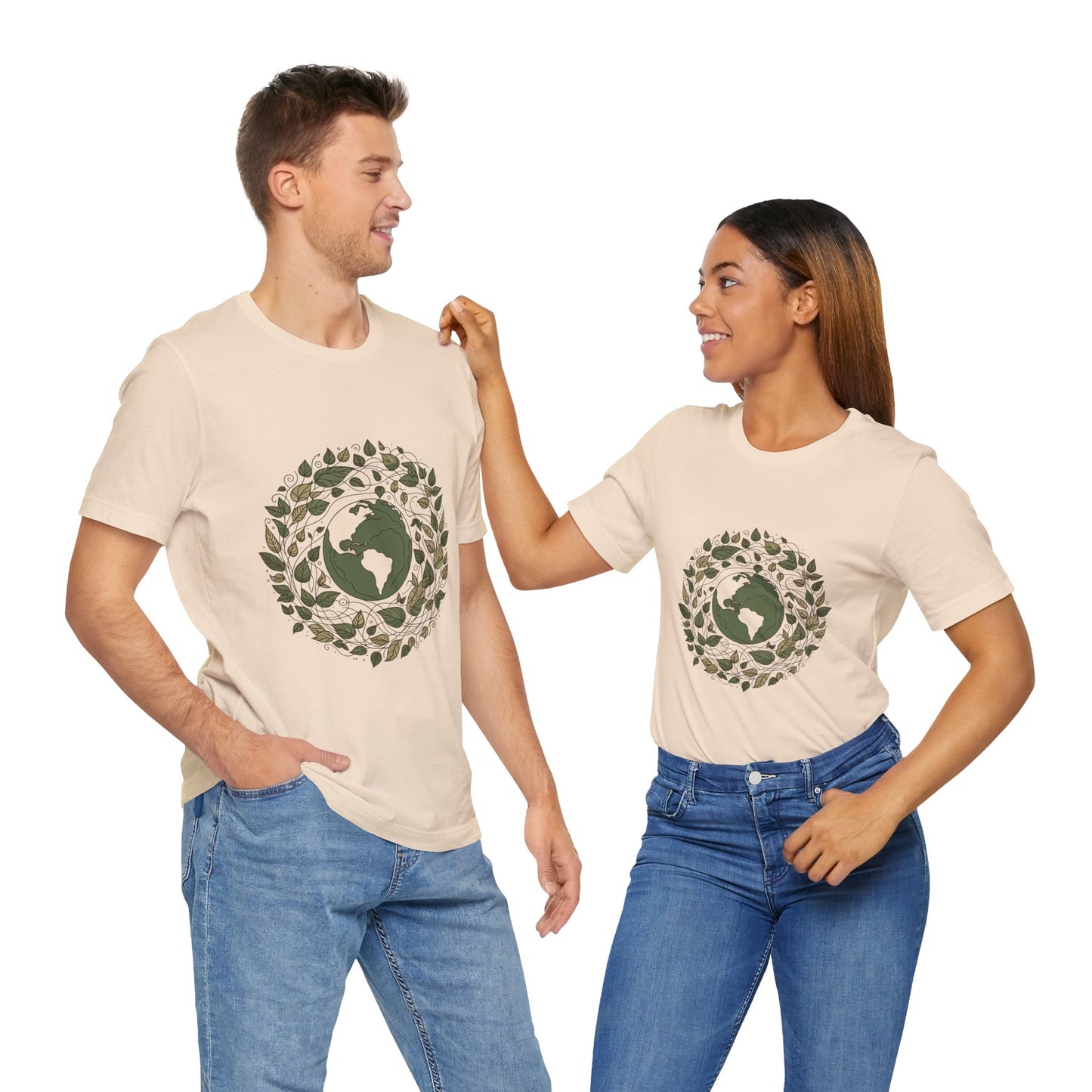 Earth in Bloom Tee – Minimalist One-Line Planet Wrapped in Vines | Arte Vert Designs