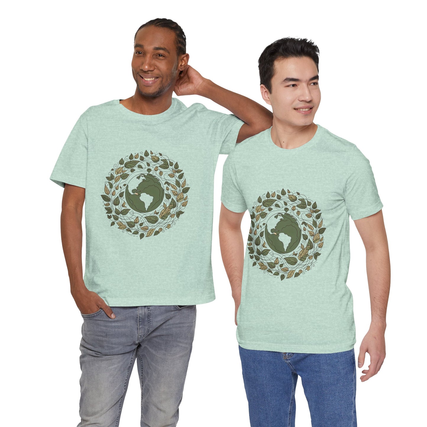 Earth in Bloom Tee – Minimalist One-Line Planet Wrapped in Vines | Arte Vert Designs