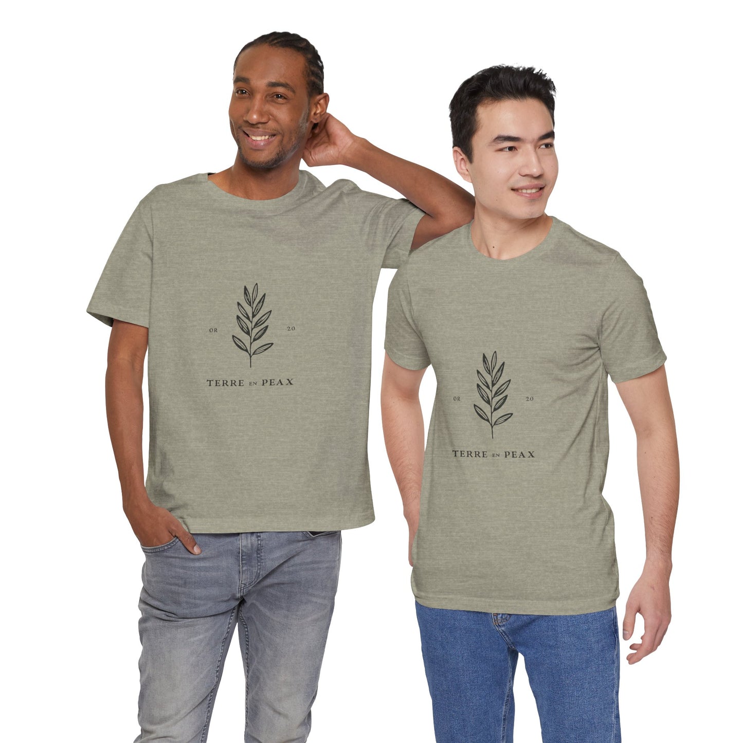 Nature-Inspired Unisex T-Shirt: Terre et Paix Botanical Tee, Eco-Friendly Gift, Casual Wear, Earth Day, Nature Lover