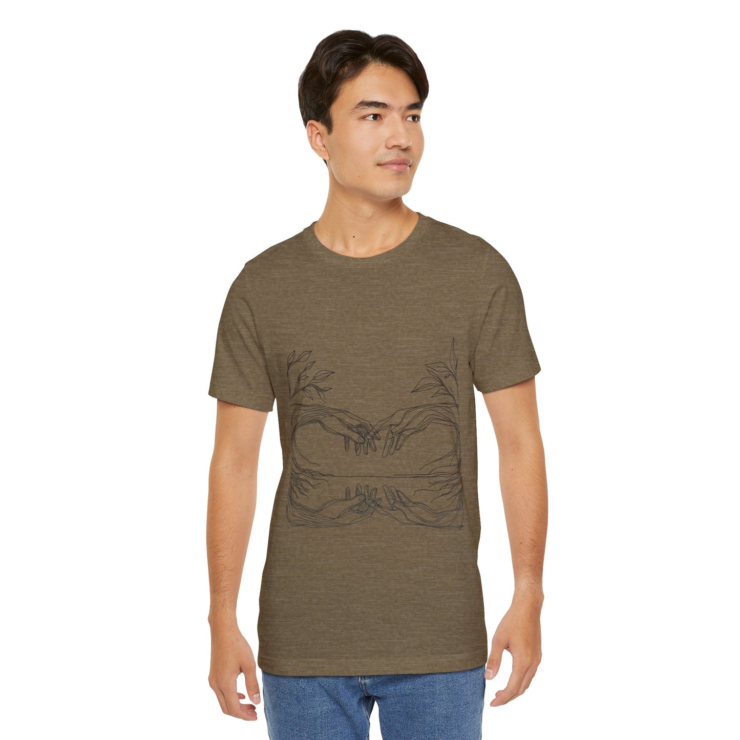 Artistic Hands Unisex Jersey Tee - Perfect Gift for Art Lovers, Casual Wear, Nature Lovers, Birthdays, Housewarming