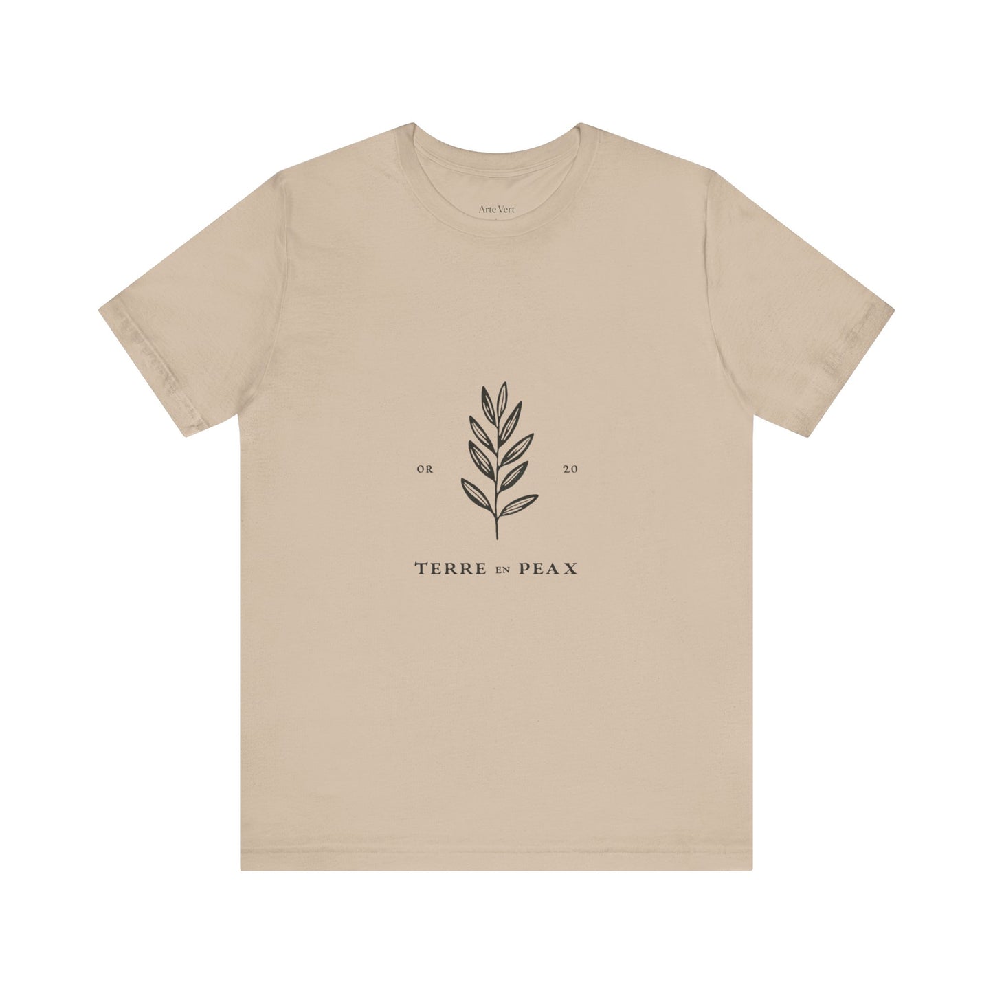 Nature-Inspired Unisex T-Shirt: Terre et Paix Botanical Tee, Eco-Friendly Gift, Casual Wear, Earth Day, Nature Lover