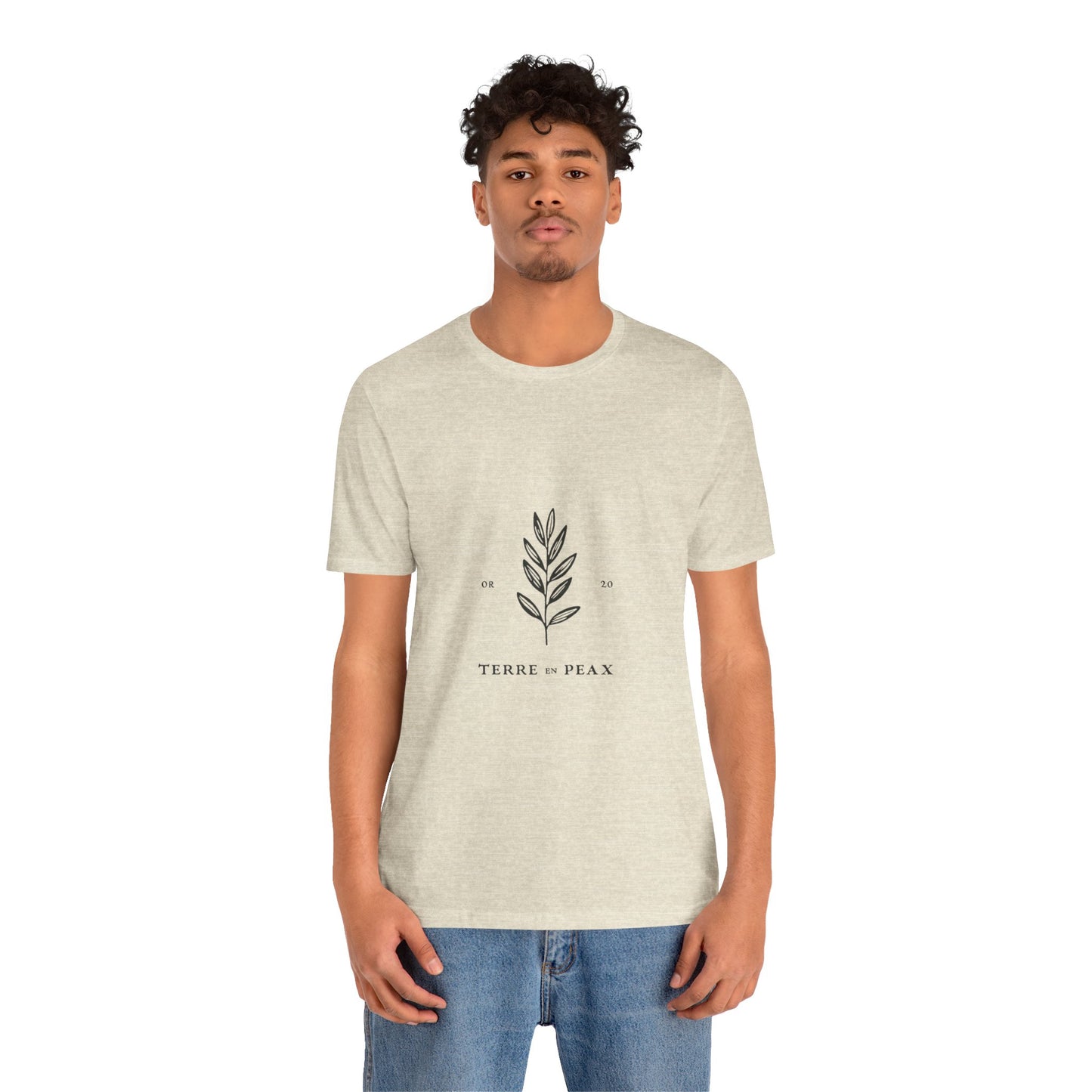 Nature-Inspired Unisex T-Shirt: Terre et Paix Botanical Tee, Eco-Friendly Gift, Casual Wear, Earth Day, Nature Lover