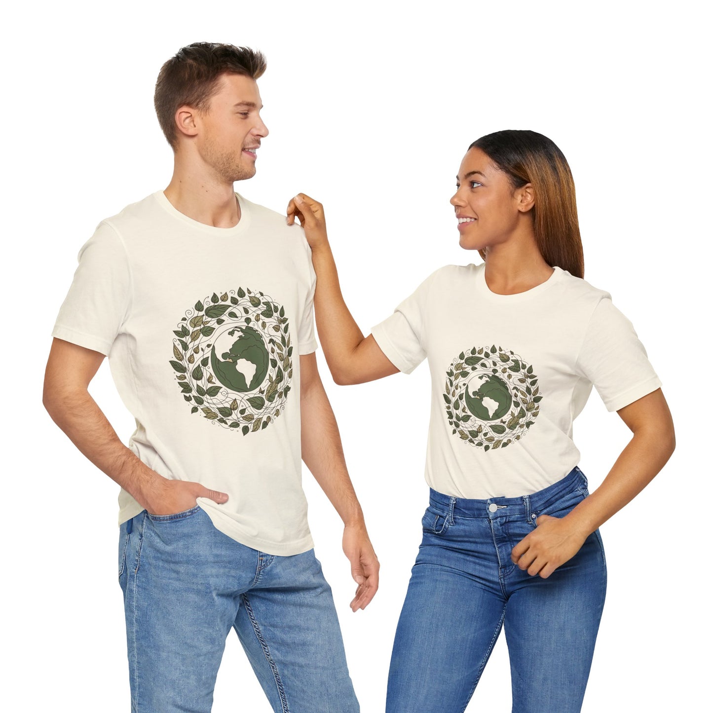 Earth in Bloom Tee – Minimalist One-Line Planet Wrapped in Vines | Arte Vert Designs