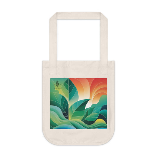 ArteVert Organic Canvas Tote - Vibrant Leaf Nature Design