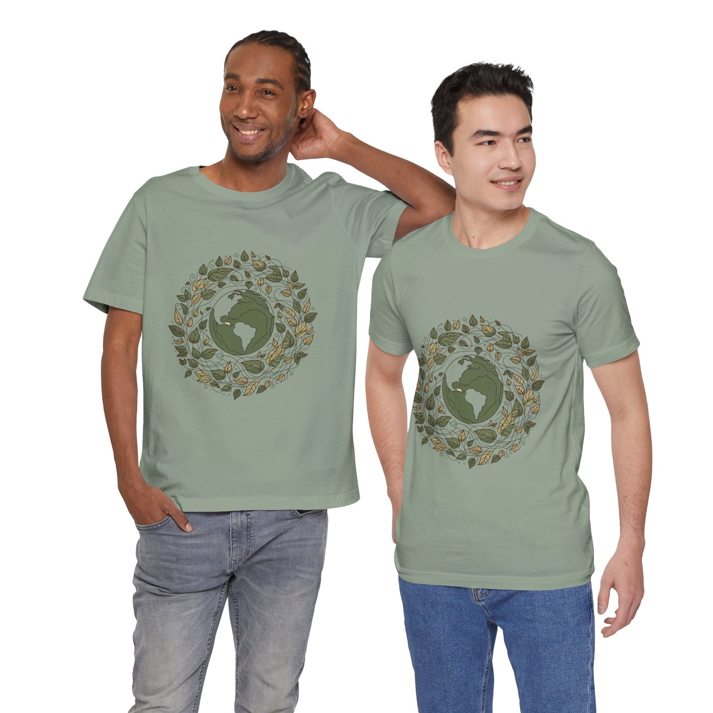 Earth in Bloom Tee – Minimalist One-Line Planet Wrapped in Vines | Arte Vert Designs