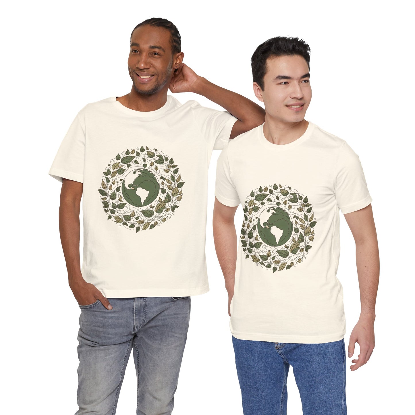 Earth in Bloom Tee – Minimalist One-Line Planet Wrapped in Vines | Arte Vert Designs