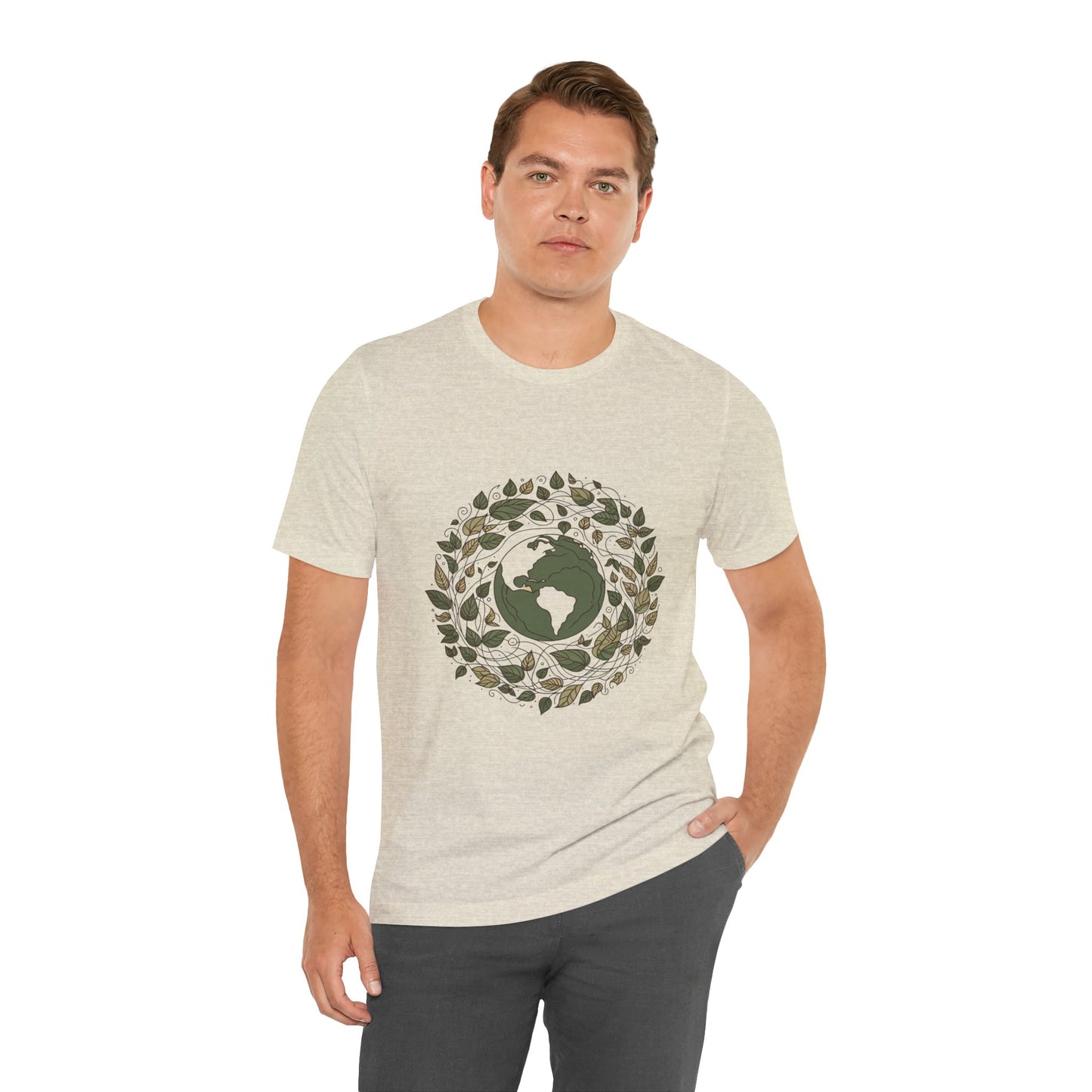 Earth in Bloom Tee – Minimalist One-Line Planet Wrapped in Vines | Arte Vert Designs
