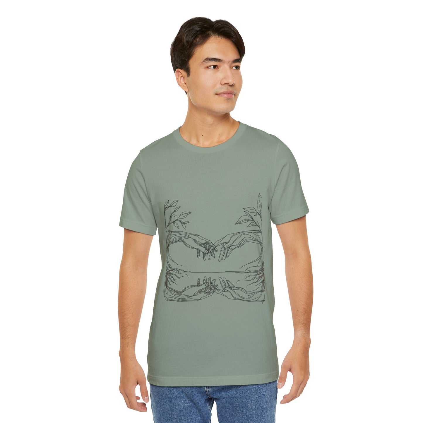 Artistic Hands Unisex Jersey Tee - Perfect Gift for Art Lovers, Casual Wear, Nature Lovers, Birthdays, Housewarming