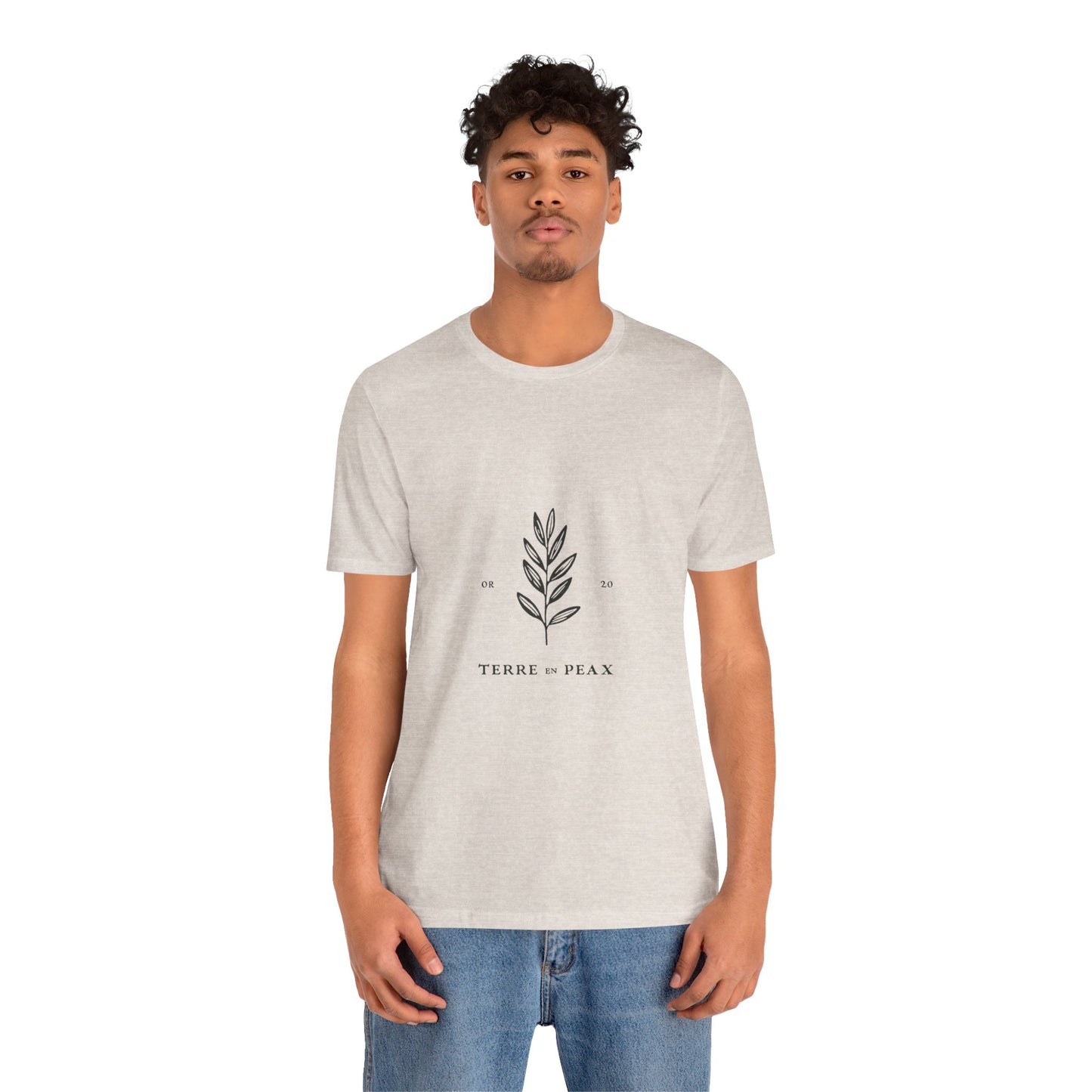 Nature-Inspired Unisex T-Shirt: Terre et Paix Botanical Tee, Eco-Friendly Gift, Casual Wear, Earth Day, Nature Lover
