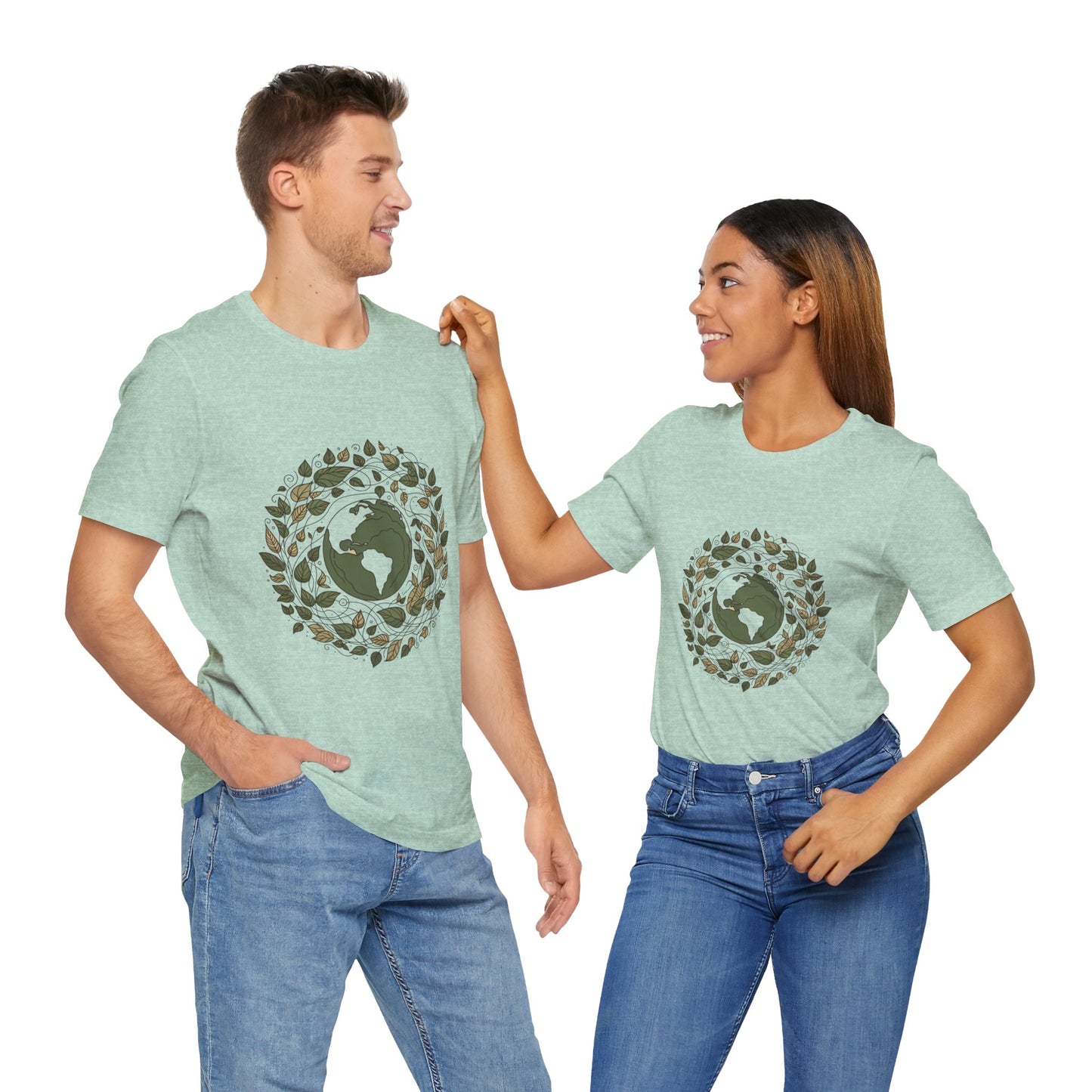 Earth in Bloom Tee – Minimalist One-Line Planet Wrapped in Vines | Arte Vert Designs