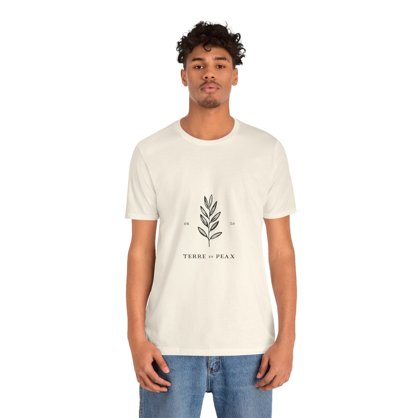 Nature-Inspired Unisex T-Shirt: Terre et Paix Botanical Tee, Eco-Friendly Gift, Casual Wear, Earth Day, Nature Lover
