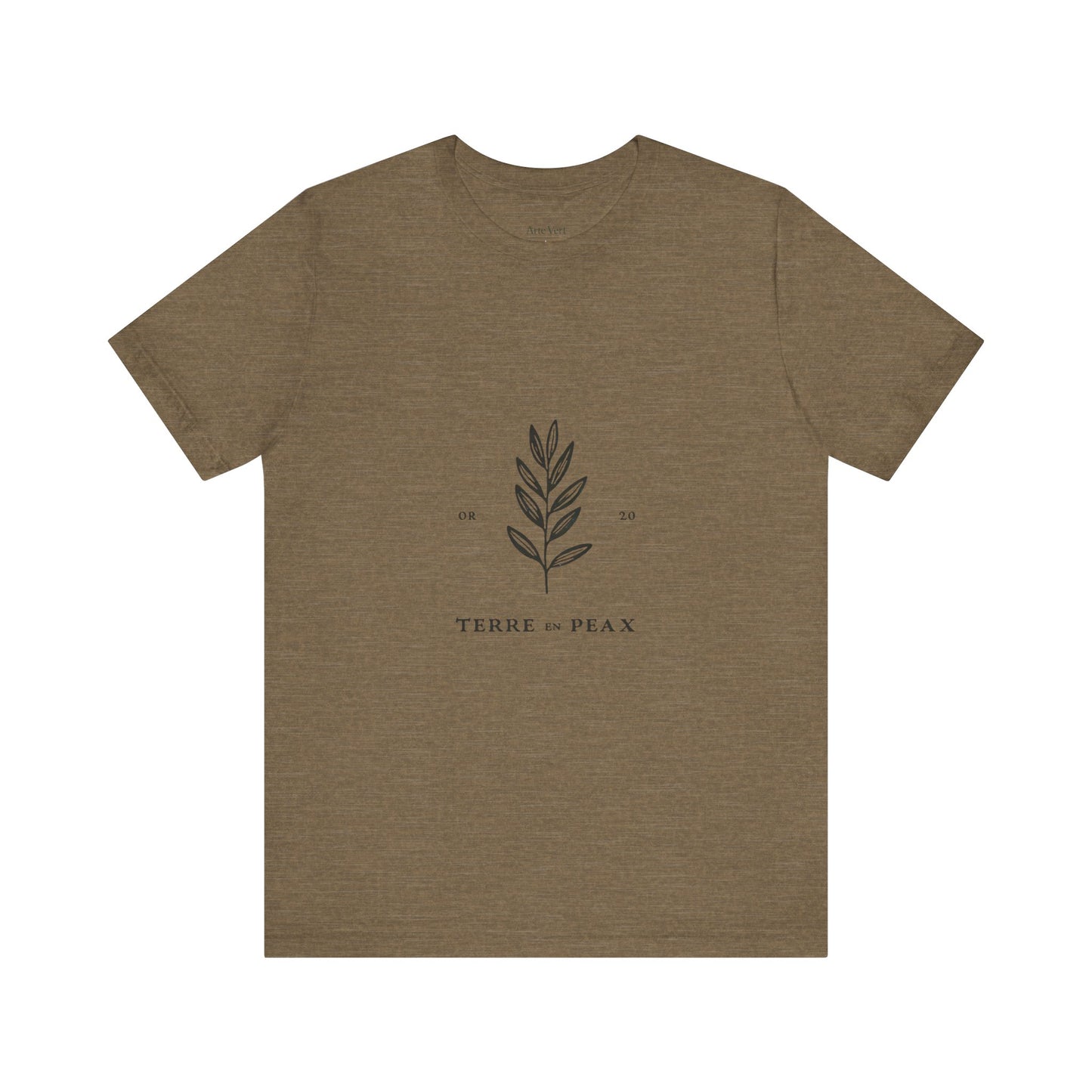 Nature-Inspired Unisex T-Shirt: Terre et Paix Botanical Tee, Eco-Friendly Gift, Casual Wear, Earth Day, Nature Lover