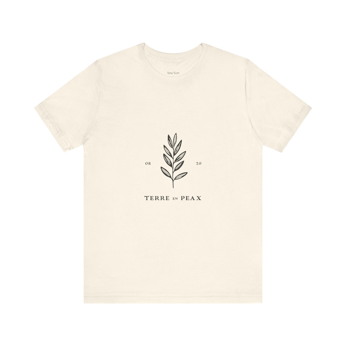 Nature-Inspired Unisex T-Shirt: Terre et Paix Botanical Tee, Eco-Friendly Gift, Casual Wear, Earth Day, Nature Lover