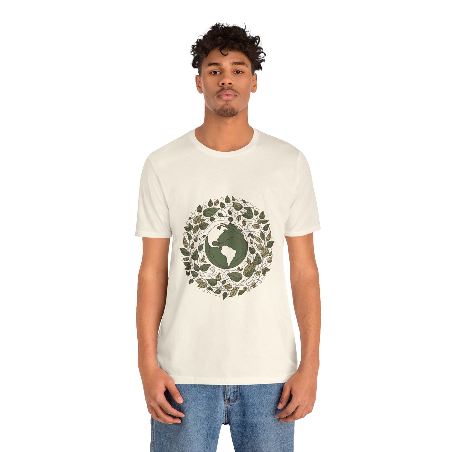 Earth in Bloom Tee – Minimalist One-Line Planet Wrapped in Vines | Arte Vert Designs