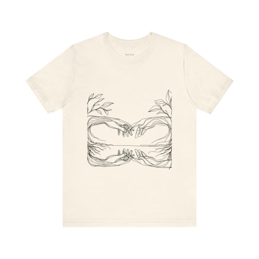 Artistic Hands Unisex Jersey Tee - Perfect Gift for Art Lovers, Casual Wear, Nature Lovers, Birthdays, Housewarming