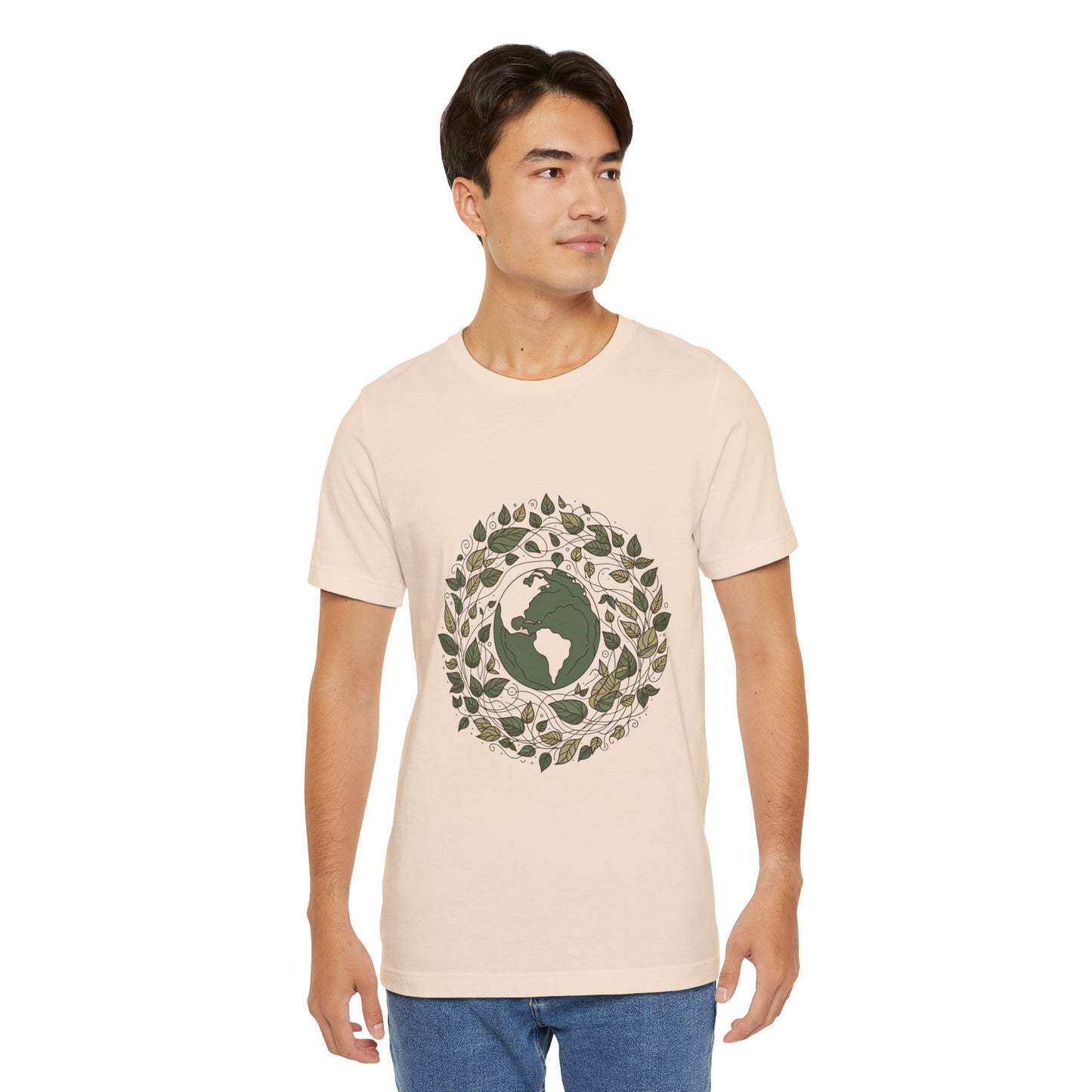 Earth in Bloom Tee – Minimalist One-Line Planet Wrapped in Vines | Arte Vert Designs