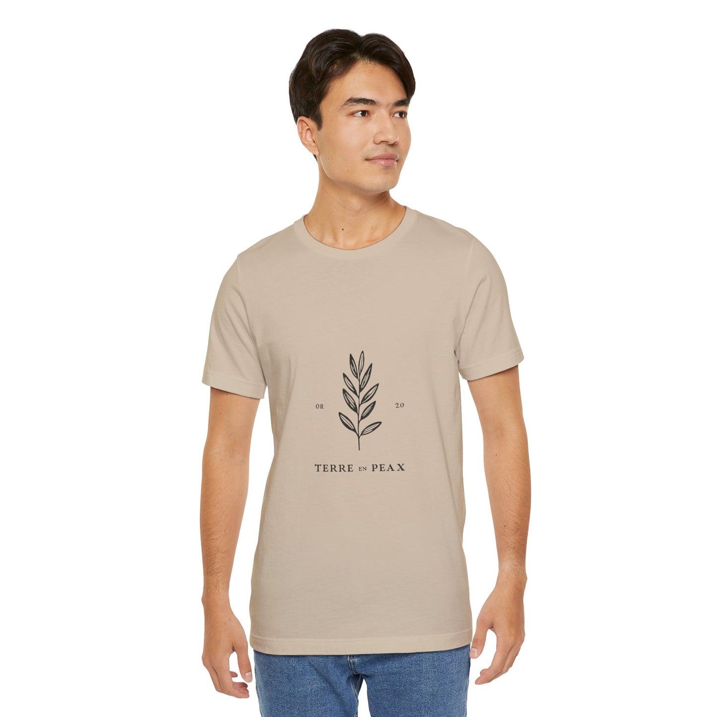 Nature-Inspired Unisex T-Shirt: Terre et Paix Botanical Tee, Eco-Friendly Gift, Casual Wear, Earth Day, Nature Lover