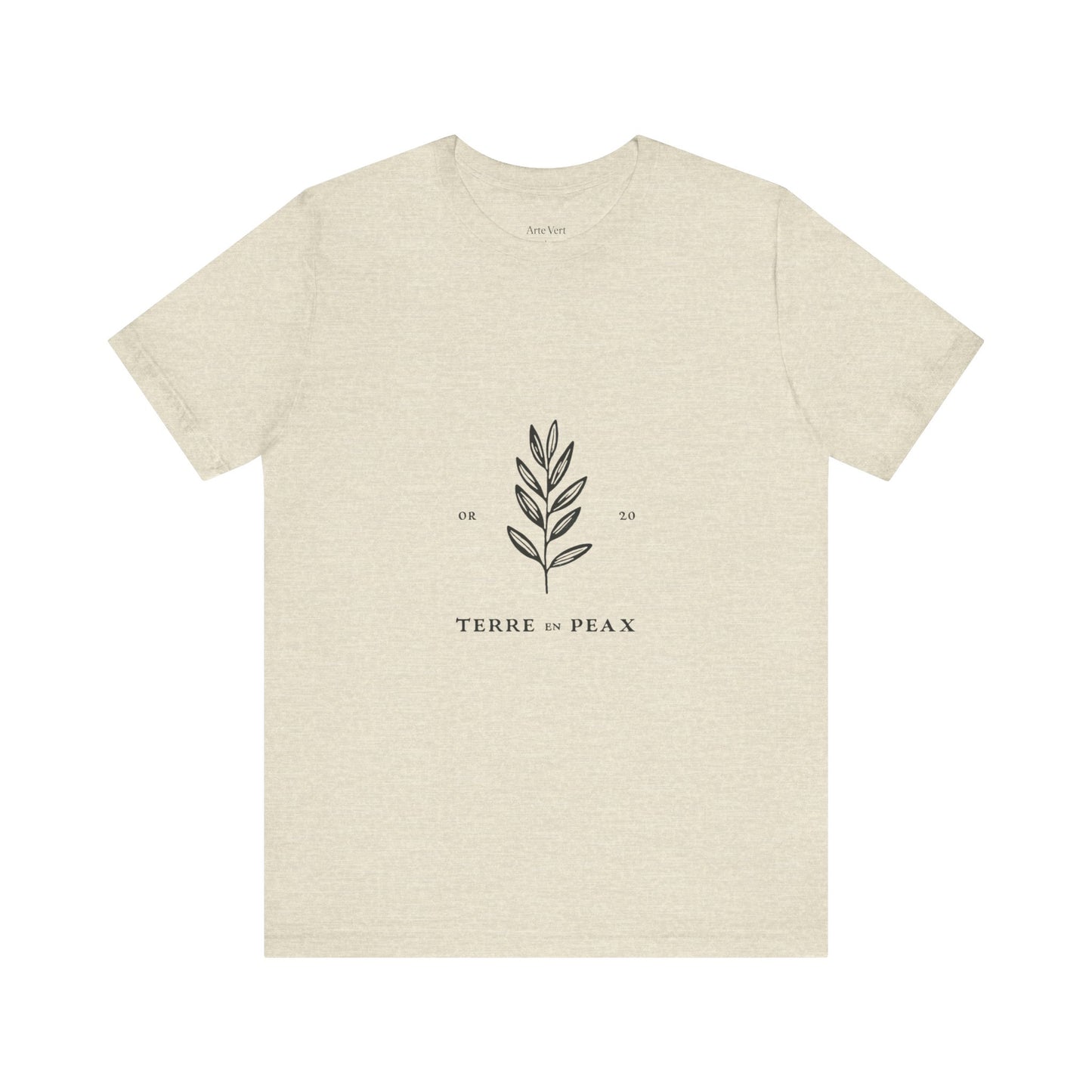 Nature-Inspired Unisex T-Shirt: Terre et Paix Botanical Tee, Eco-Friendly Gift, Casual Wear, Earth Day, Nature Lover