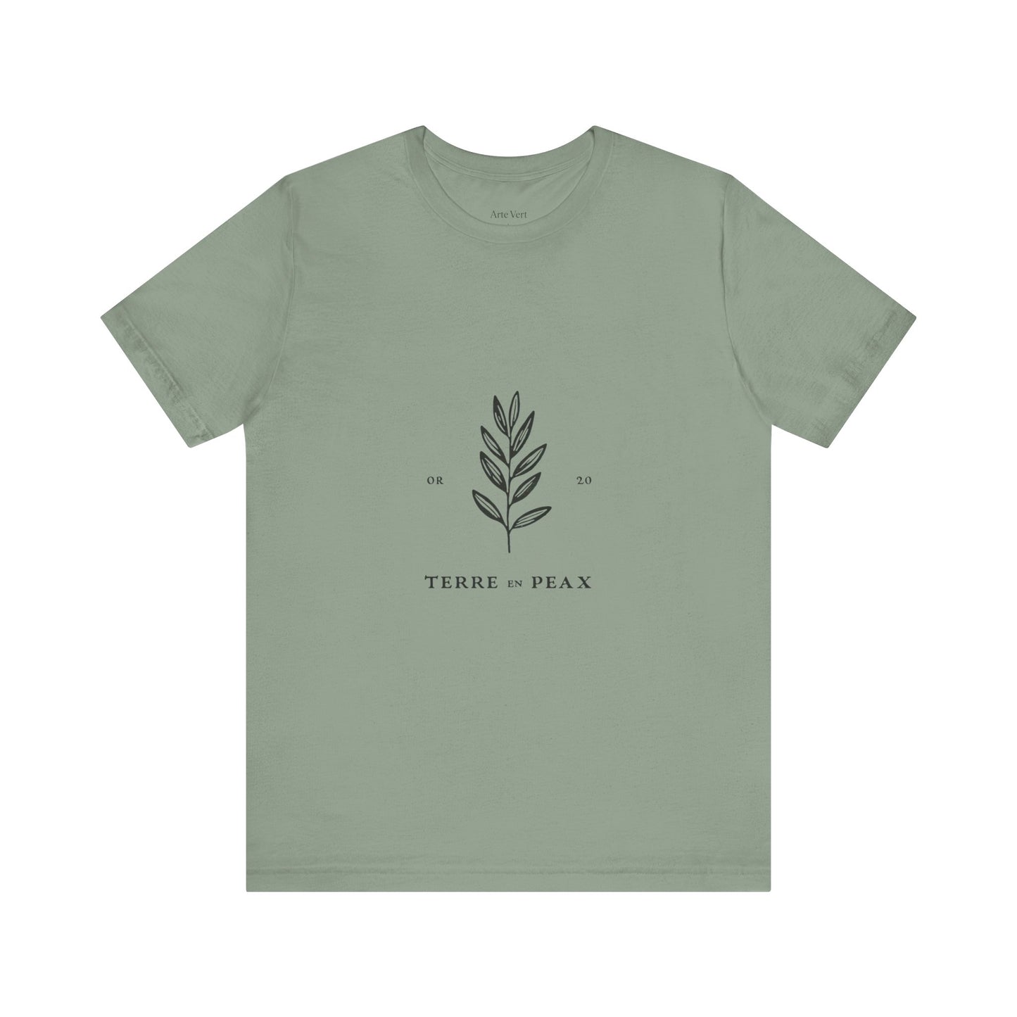 Nature-Inspired Unisex T-Shirt: Terre et Paix Botanical Tee, Eco-Friendly Gift, Casual Wear, Earth Day, Nature Lover