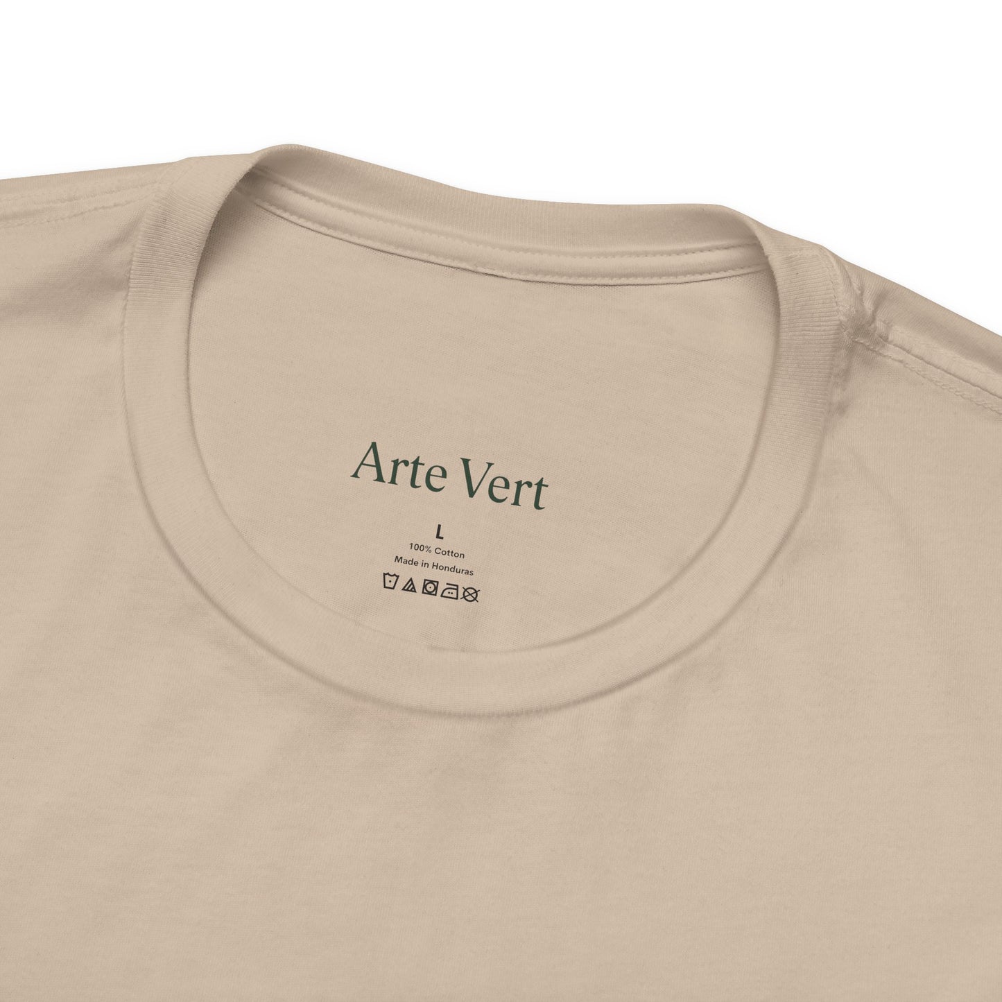 Minimalist Botanical Face Line Art Tee – Abstract Nude Drawing Shirt | Arte Vert Designs